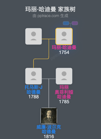 玛丽·哈迪曼家族树全览