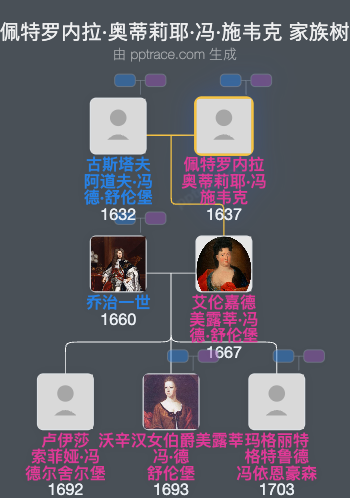 佩特罗内拉·奥蒂莉耶·冯·施韦克家族树全览