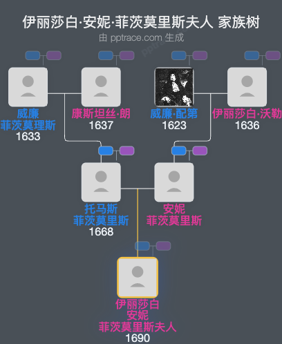 伊丽莎白·安妮·菲茨莫里斯夫人家族树全览