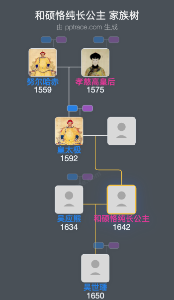 和硕恪纯长公主家族树全览