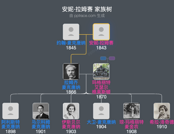 安妮·拉姆赛家族树全览