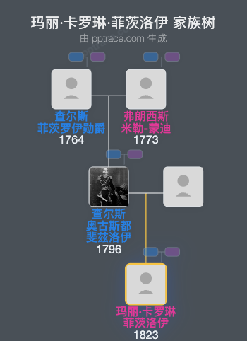 玛丽·卡罗琳·菲茨洛伊家族树全览