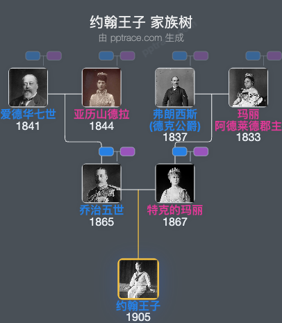 约翰王子 家族树全览
