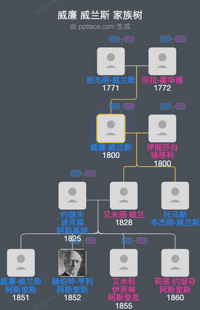 威廉 威兰斯家族树全览
