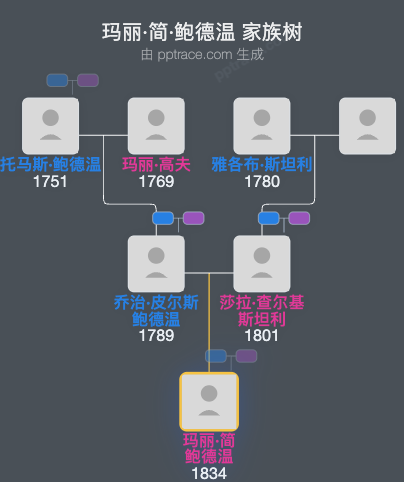玛丽·简·鲍德温家族树全览