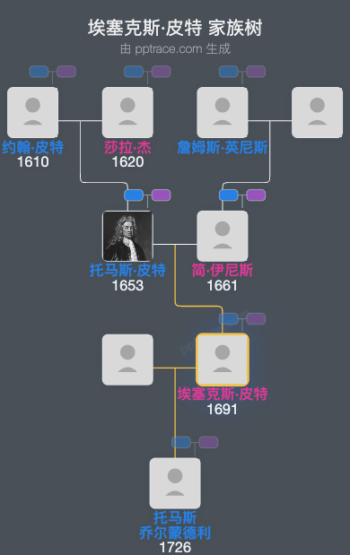 埃塞克斯·皮特家族树全览