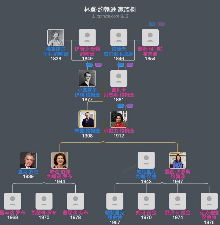林登·约翰逊家族树全览