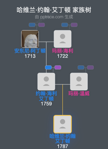 哈维兰·约翰·艾丁顿家族树全览