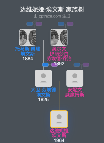 达维妮娅·埃文斯家族树全览