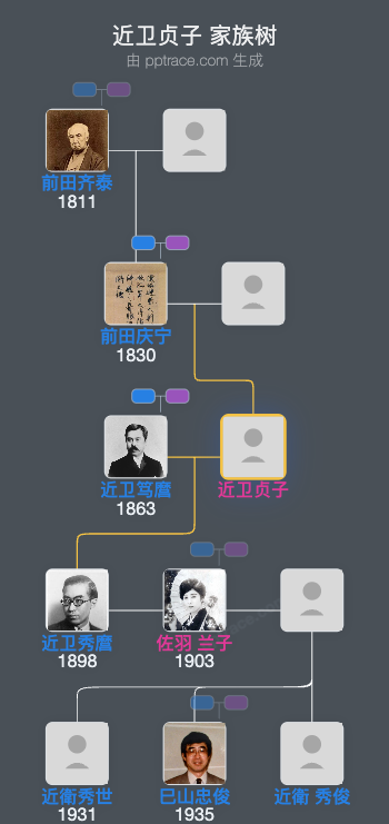 近卫贞子家族树全览