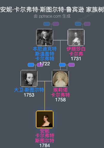 安妮·卡尔弗特·斯图尔特·鲁宾逊家族树全览