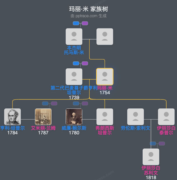 玛丽·米家族树全览