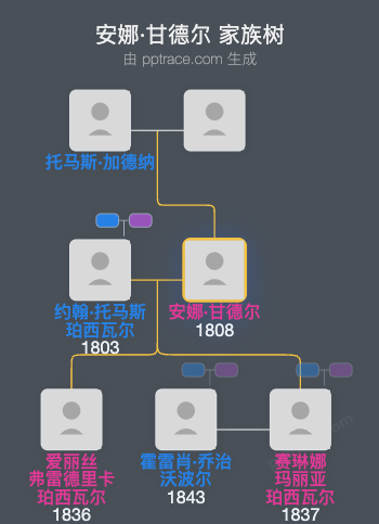 安娜·甘德尔家族树全览