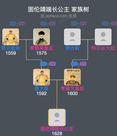 固伦靖端长公主家族树全览