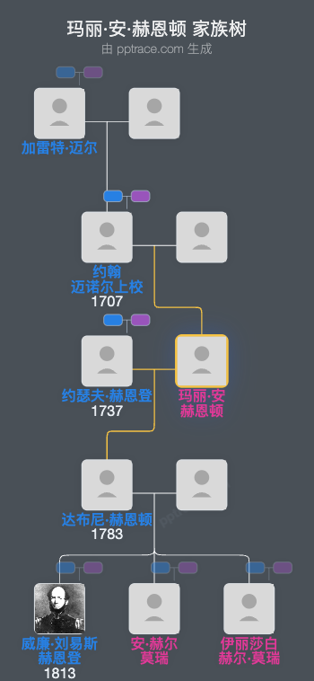 玛丽·安·赫恩顿家族树全览