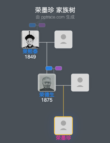 荣墨珍 家族树全览