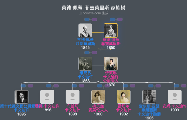 莫德·佩蒂-菲兹莫里斯家族树全览