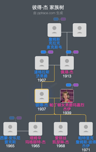 彼得·杰家族树全览