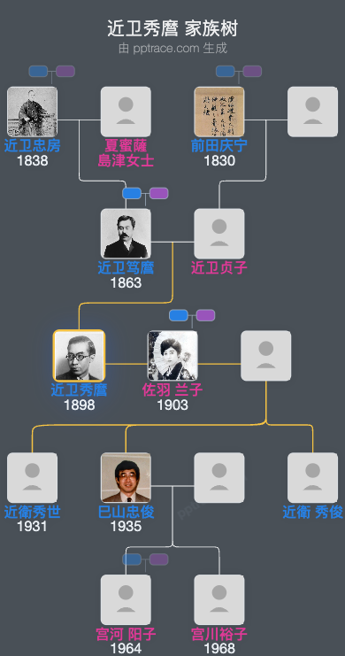 近卫秀麿家族树全览
