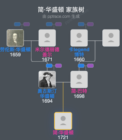 简·华盛顿家族树全览