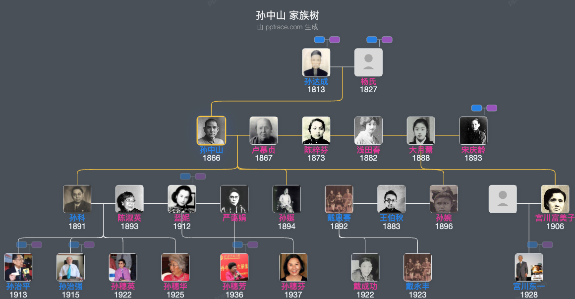 孙中山 家族树全览