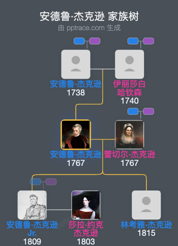 安德鲁·杰克逊家族树全览