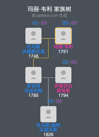 玛丽·韦利家族树全览
