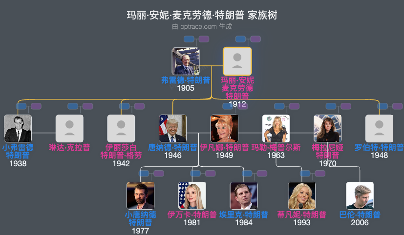 玛丽·安妮·麦克劳德·特朗普 家族树全览