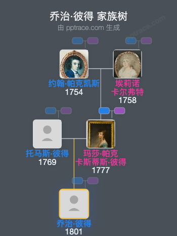 乔治·彼得家族树全览