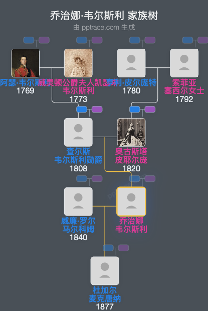 乔治娜·韦尔斯利家族树全览
