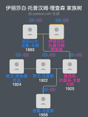 伊丽莎白·托普汉姆·理查森家族树全览